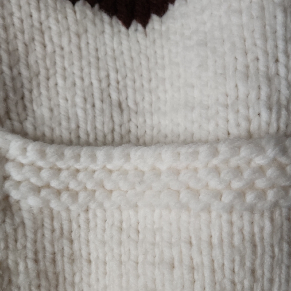 Vintage Wool Cowichan Horse Sweater Handmade - Picture 4 of 11